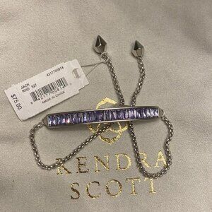 Kendra Scott Jack Silver Chain Bracelet‎ In Lilac Crystal NEW